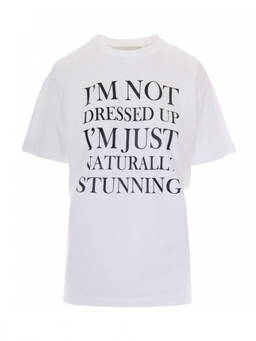 Elisabetta Franchi - White Graphic Crew Neck T-Shirt