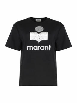 Isabel Marant - Black Graphic Crew Neck T-Shirt