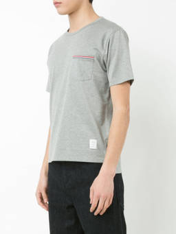 Thom Browne - Grey Tricolour Detail T-Shirt (2XL)
