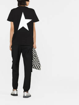 Golden Goose - Golden Genuine Leather Black Logo Cotton T-Shirt
