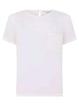 Max Mara - White Round Neck T-Shirt