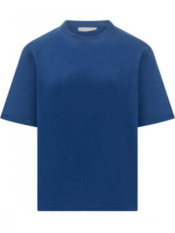 AMI Paris - Blue Crew Neck T-Shirt (L)