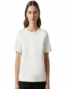 Max Mara - White Round Neck Logo T-Shirt (XS)