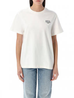 A.P.C. - White Logo Crewneck T-Shirt (XL)