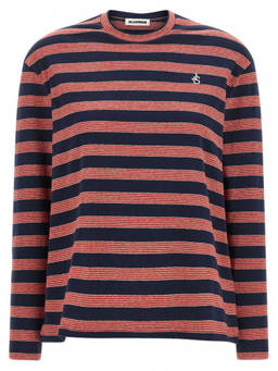 Jil Sander - Multicolour Stripes Logo T-Shirt