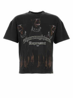 REPRESENT - Black Crewneck Graphic T-Shirt