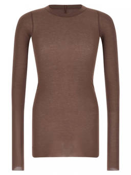 Rick Owens - Dark Brown Ribbed T-Shirt (L)