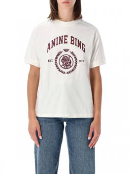 ANINE BING - White Crew Neck T-Shirt