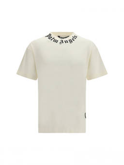 Palm Angels - Off White Crew Neck T-Shirt