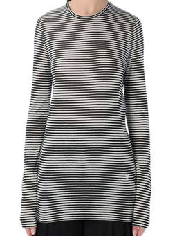 Tom Ford - Black Crew Neck Stripes T-Shirt (S)