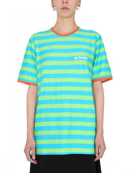 Sunnei - Multicolour Stripes Crew Neck T-Shirt
