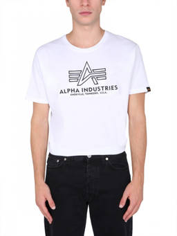 ALPHA INDUSTRIES - White Crew Neck T-Shirt