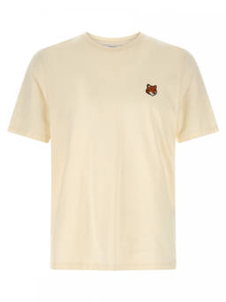 Maison Kitsune - Beige Crew Neck T-Shirt