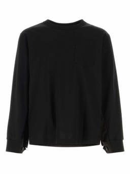 Sacai - Black Crew Neck T-Shirt