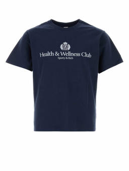 Sporty & Rich - Navy Blue Logo T-Shirt (S)