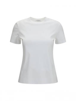 Max Mara - White Solid Crew Neck T-Shirt