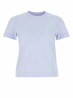 Givenchy - Light Blue Embroidered-Logo T-Shirt