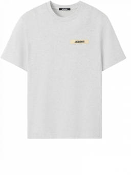 JACQUEMUS - Grey Crewneck Logo T-Shirt