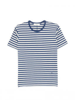 Dunst - Blue Striped Cotton T-Shirt