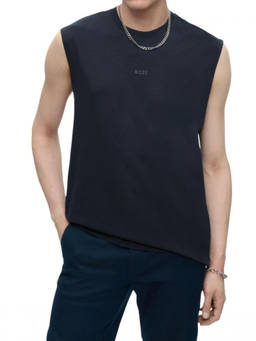 Boss - Navy Blue Logo T-Shirt (L)