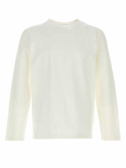 The Row - White Solid Crew Neck T-Shirt