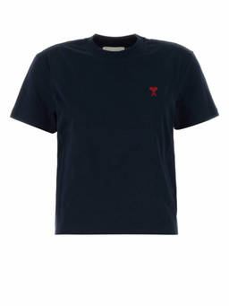 AMI Paris - Navy Blue Ami De Coeur Cotton T-Shirt