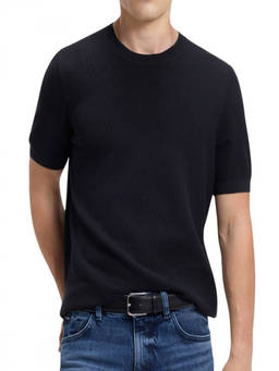 Boss - Dark Blue Solid Crew Neck T-Shirt
