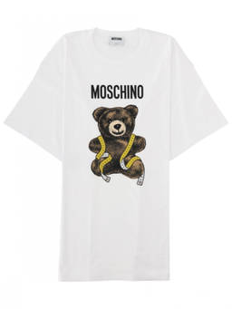 Moschino - White Graphic Crew Neck T-Shirt