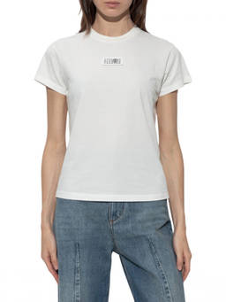MM6 Maison Margiela - White Logo Crew Neck T-Shirt