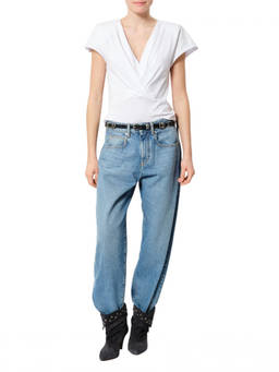 Isabel Marant - White Solid V Neck T-Shirt (L)