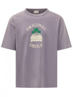 Drole De Monsieur - Light Purple Graphic T-Shirt