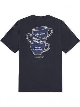 Les Deux - Navy Blue Logo T-Shirt