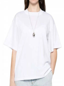 HERSKIND - White Crew Neck T-Shirt (M)