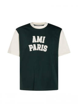 AMI Paris - Green Logo Crew Neck T-Shirt