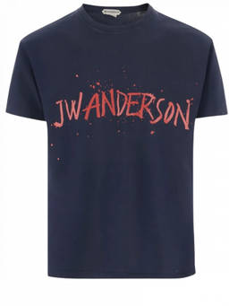 JW Anderson - Navy Blue Logo T-Shirt