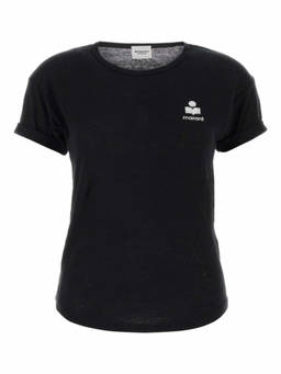 Isabel Marant - Black Round Neck Logo T-Shirt