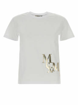 Max Mara - White Crew Neck Graphic Logo T-Shirt