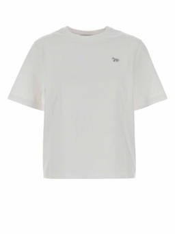 Maison Kitsune - White Crew Neck Logo T-Shirt