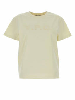 A.P.C. - Off White Crew Neck Logo T-Shirt