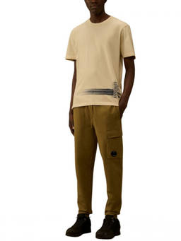 C.P. Company - Light Brown Printed T-Shirt
