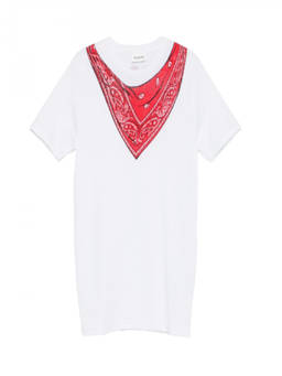 Parosh - White V-Neck Printed T-Shirt
