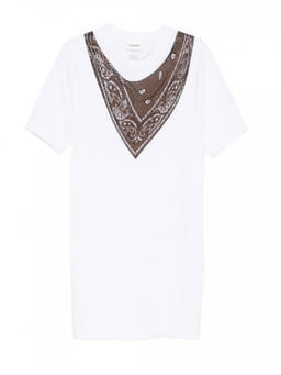 Parosh - White V-Neck Printed T-Shirt