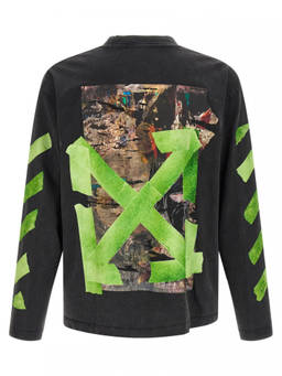 OFF-WHITE - Black Graphic Crew Neck T-Shirt