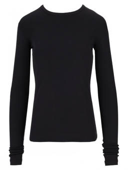 Ann Demeulemeester - Black Solid Crew Neck T-Shirt (XS)