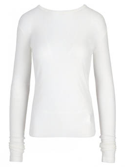 Ann Demeulemeester - White Solid Crew Neck T-Shirt (XS)