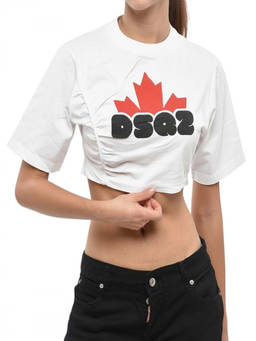 Dsquared2 - White Graphic Crew Neck T-Shirt