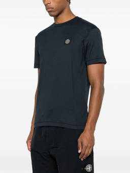 Stone Island - Dark Blue Crewneck Logo T-Shirt