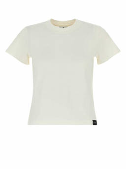 Courreges - White Logo-Applique Cotton T-Shirt (L)