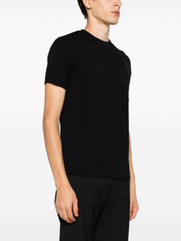 Giorgio Armani - Black Round Neck Solid T-Shirt (S)