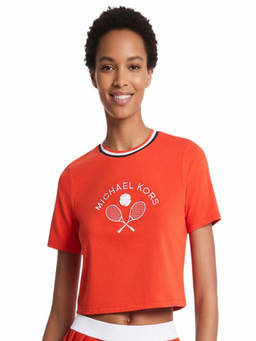 Michael Kors - Orange Embellished Cotton Baby T-Shirt (L)